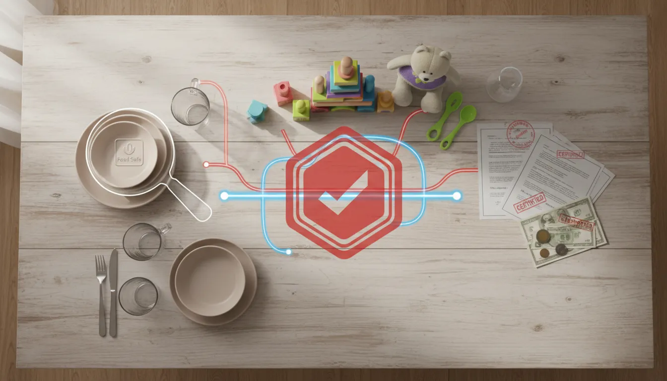 안전 인증이 필수적인 상품 소싱 주의사항: 어린이 제품 전안법 및 식기류 식약처 검사 절차와 발생 비용 총정리