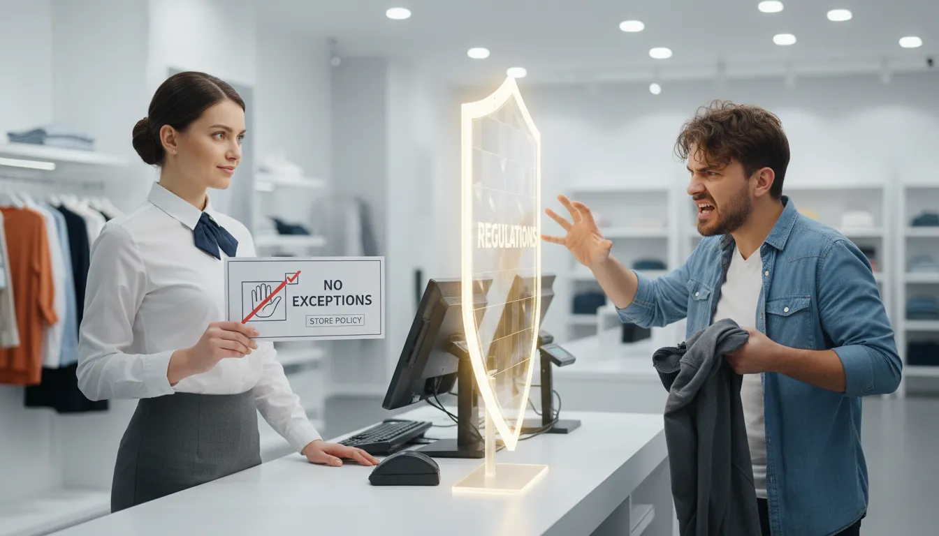 진상 고객의 무리한 교환 환불 요구에 현명하게 대처하는 법: 감정 노동 줄이고 규정에 맞게 단호하고 정중히 응대하기