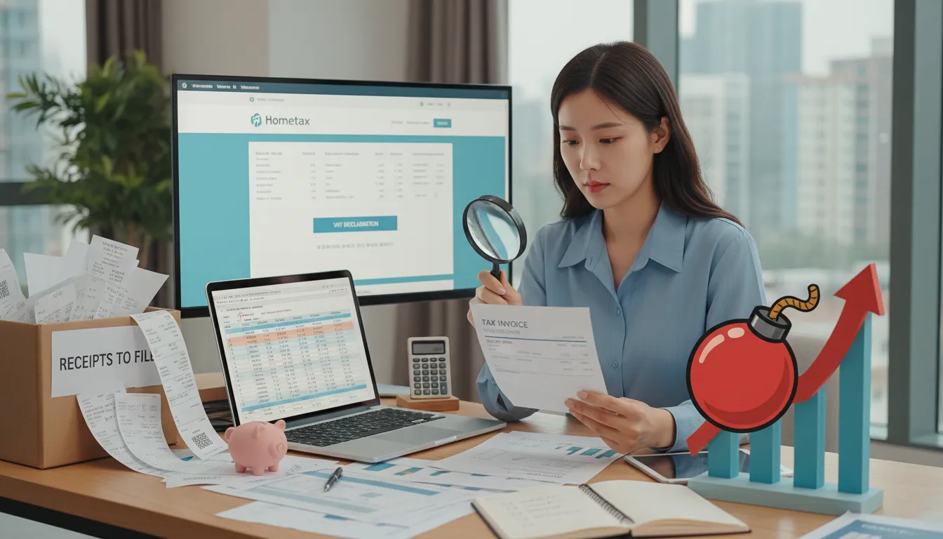 부가세 폭탄 피하고 싶은 초보 사장님 필독: 매입 세금계산서 누락 없이 챙기는 요령과 홈택스 셀프 신고 가이드