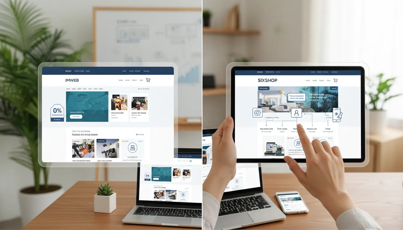 수수료 없는 나만의 자사몰 만들기: 아임웹과 식스샵 비교 분석 및 비개발자도 쉽게 따라 하는 쇼핑몰 세팅 방법